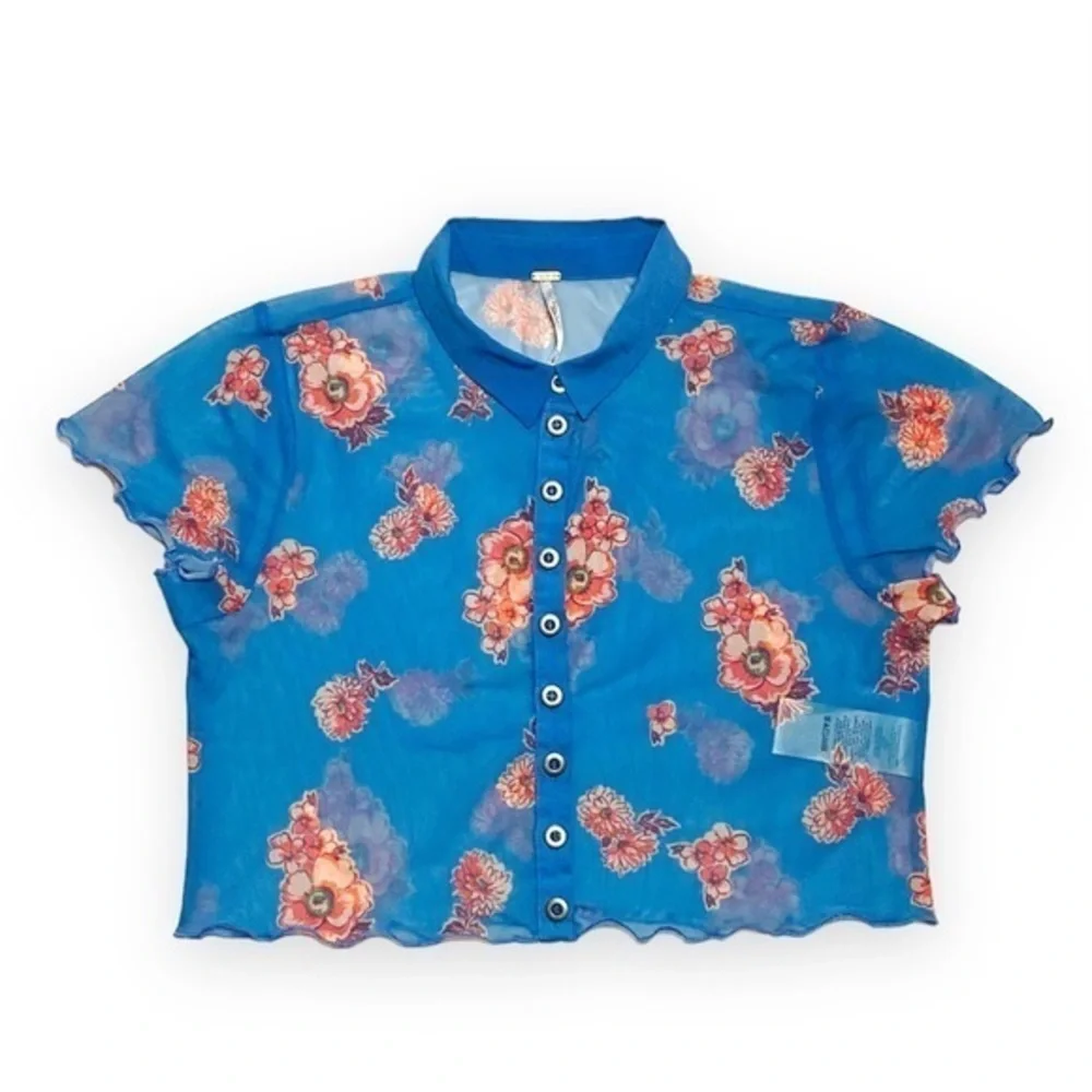 FREE PEOPLE FLORAL CROP TOP - Picture 1 of 4